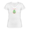 Playera Dama: Algodón Peinado Cuello V Miniatura