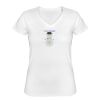 Playera Dama: Algodón Peinado Cuello V Miniatura